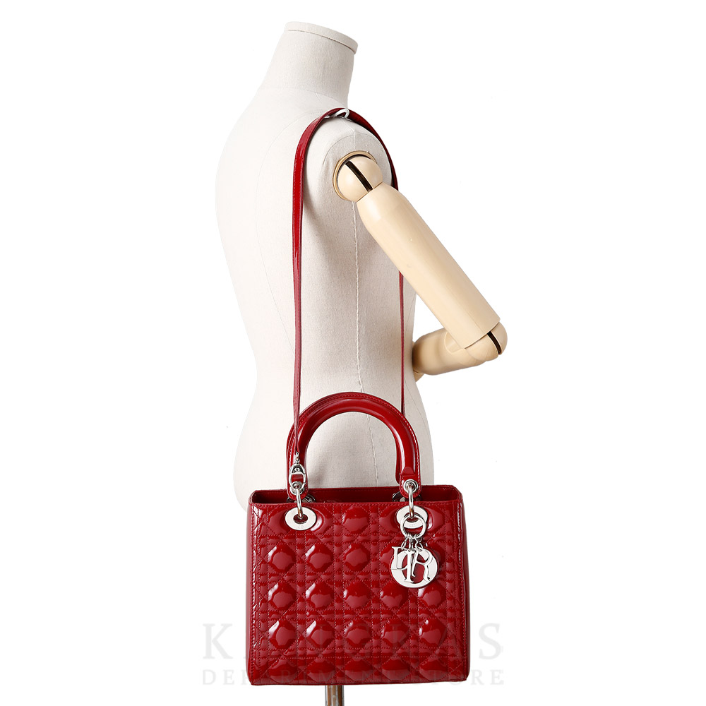 CHRISTIAN DIOR(USED)크리스찬디올 레이디디올 페이던트 미듐 레드